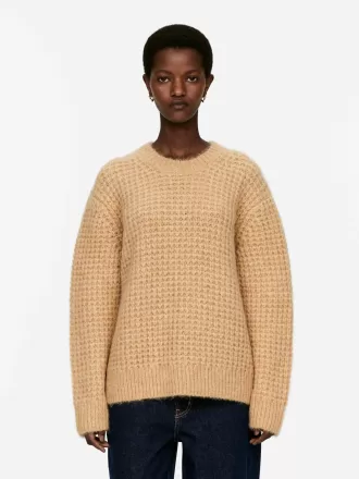 Lässiger Woll-Alpaka-Pullover