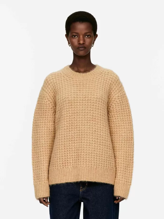 Lässiger Woll-Alpaka-Pullover