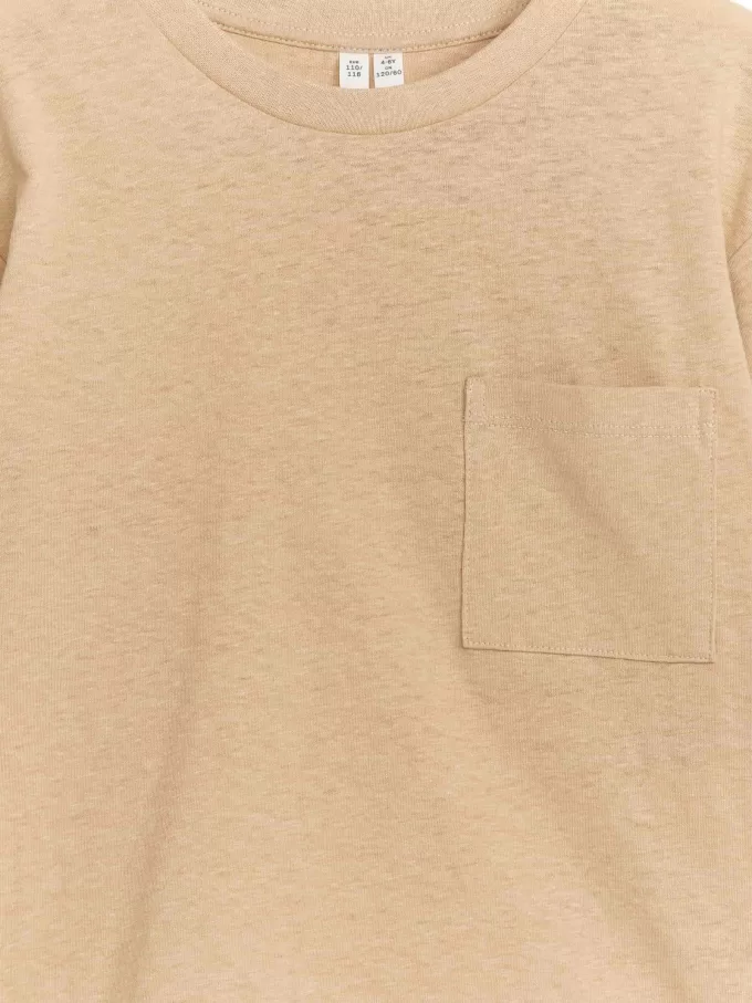 Langärmliges T-Shirt aus Leinenmischung