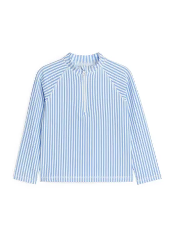 Langärmliges UV-Seersucker-Oberteil