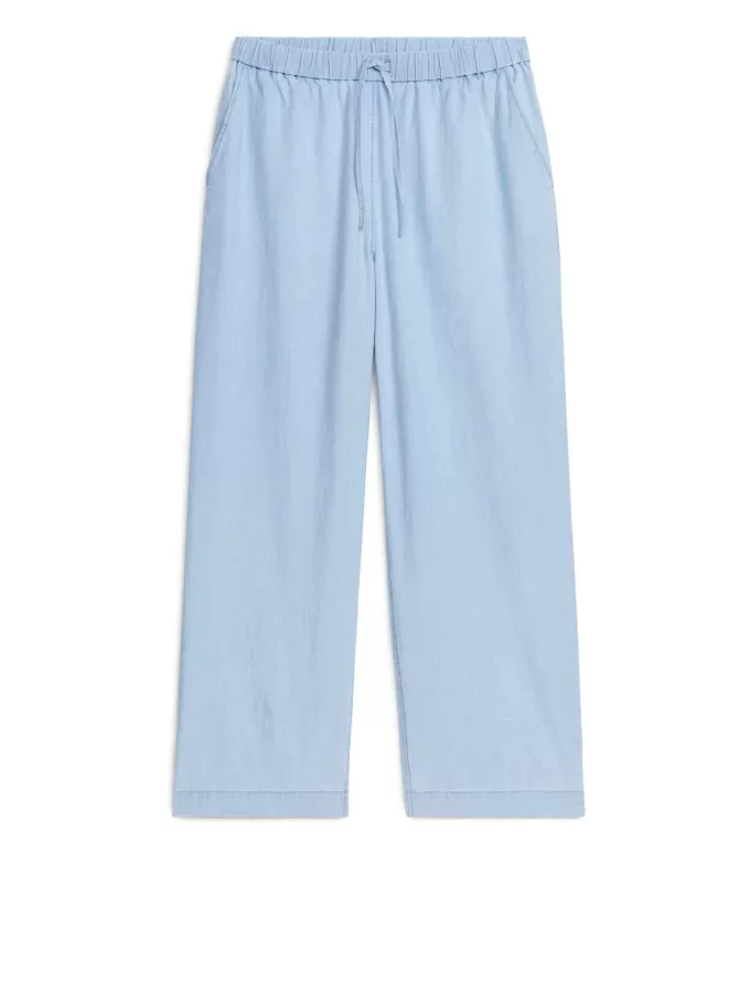 Leichte Denim-Hose mit Kordelzug Leichte Denim-Hose mit Kordelzug