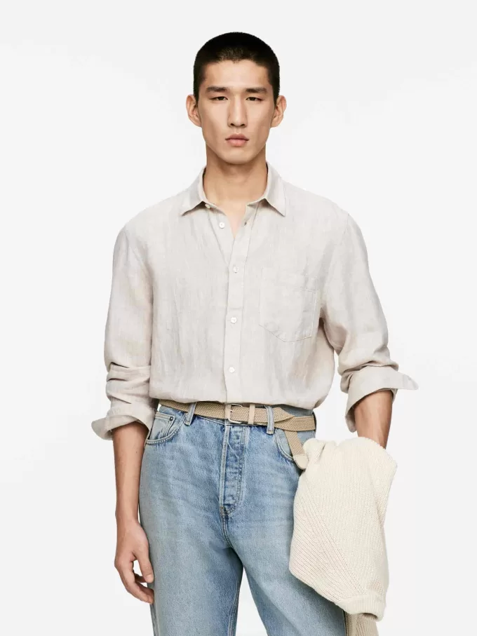 Leinenhemd mit normaler Passform Leinenhemd mit normaler Passform