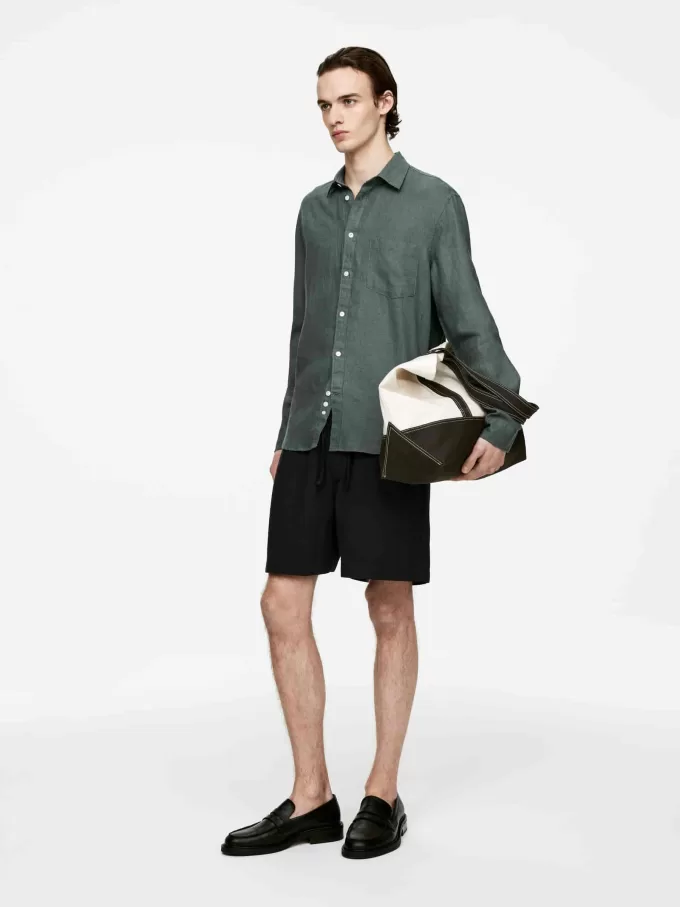 Leinenhemd mit normaler Passform