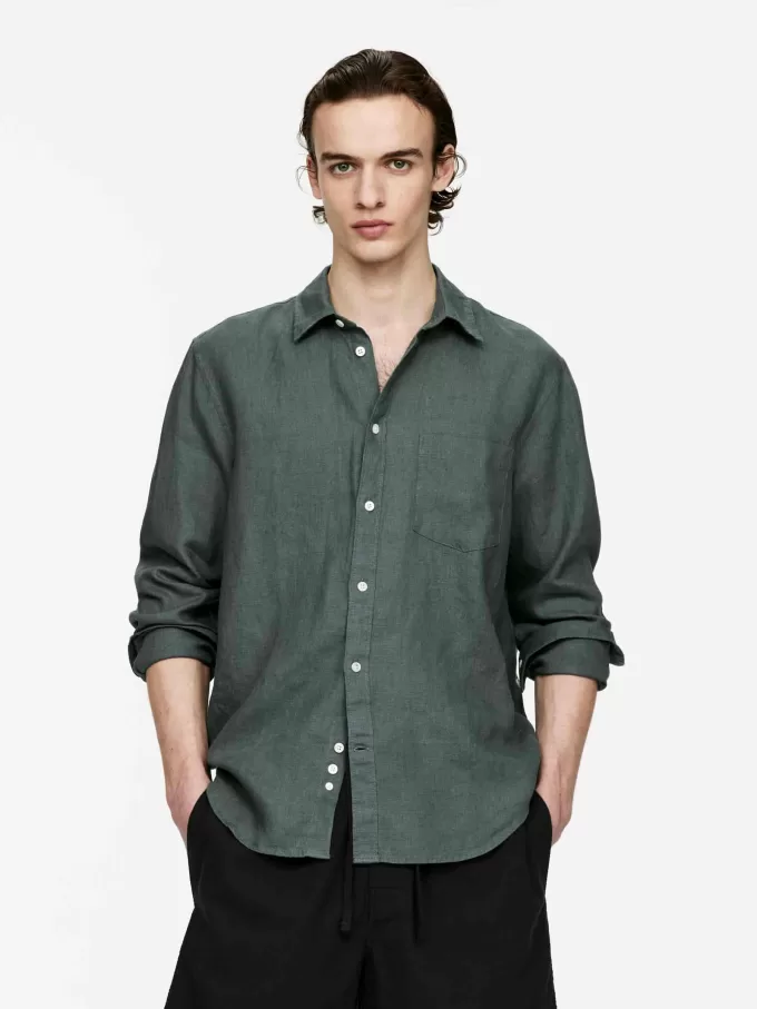 Leinenhemd mit normaler Passform