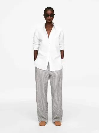 Leinenhose mit Kordelzug