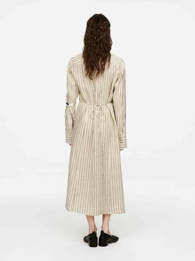 Leinenkleid mit Wickeldetail