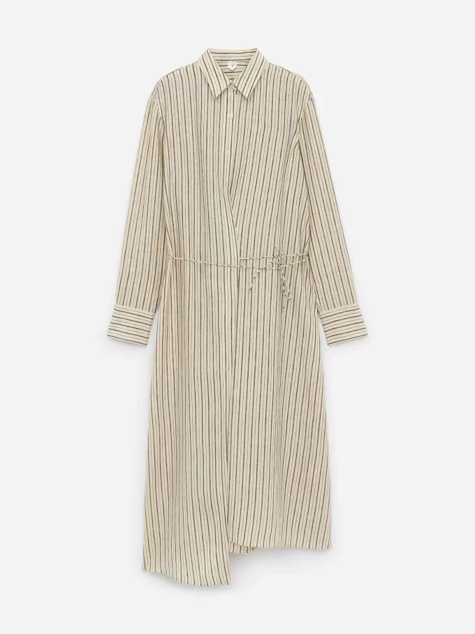 Leinenkleid mit Wickeldetail