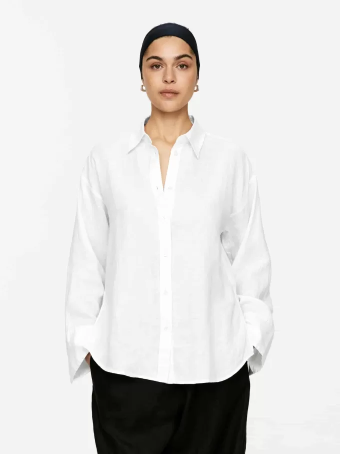 Lockeres Leinenhemd Lockeres Leinenhemd