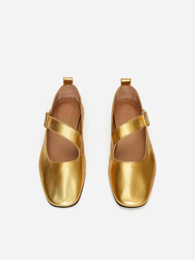 Metallic-Mary-Jane-Flats