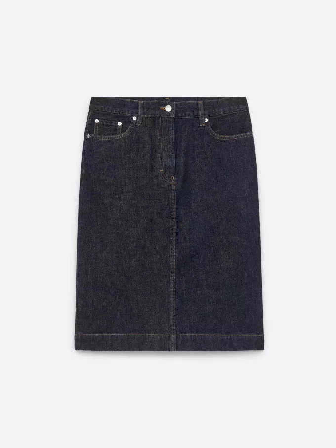 Midi-Jeansrock