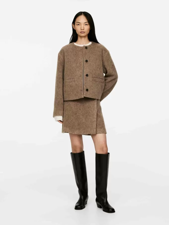 Minirock aus Wollmischung