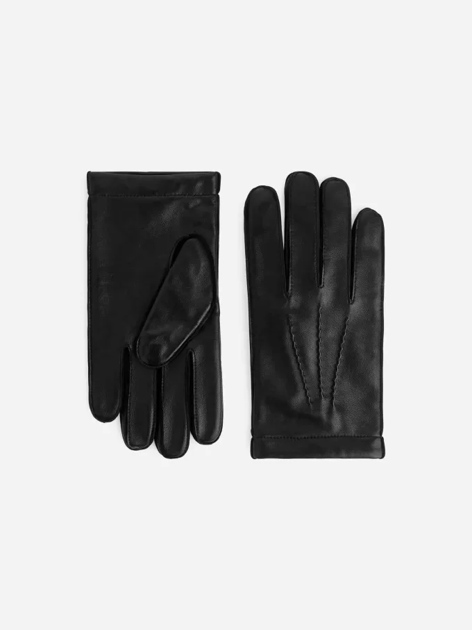 Mit Wolle gefütterte Lederhandschuhe