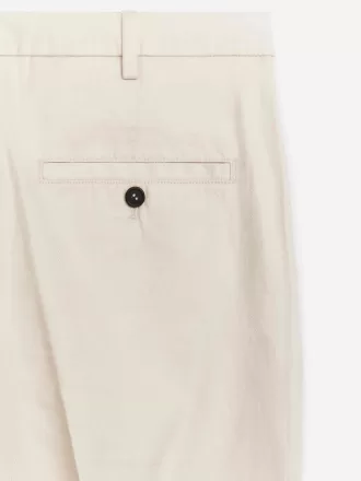 Normal geschnittene Hose aus Baumwoll-Leinen