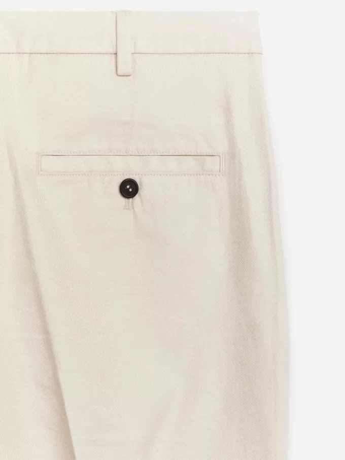 Normal geschnittene Hose aus Baumwoll-Leinen