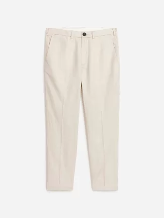 Normal geschnittene Hose aus Baumwoll-Leinen