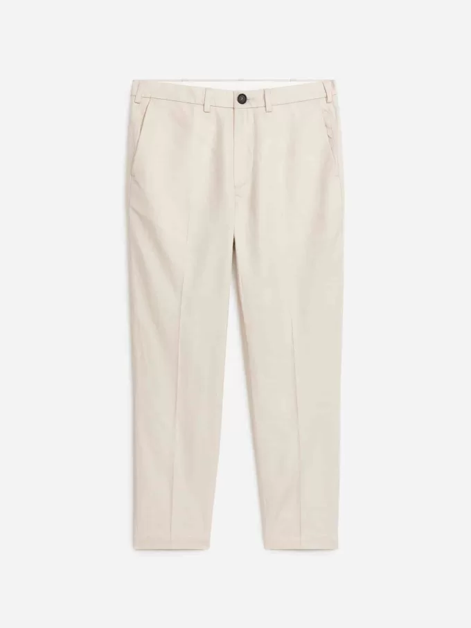 Normal geschnittene Hose aus Baumwoll-Leinen