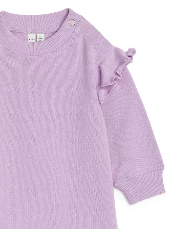 Overall aus französischem Terry mit Rüschen Overall aus französischem Terry mit Rüschen