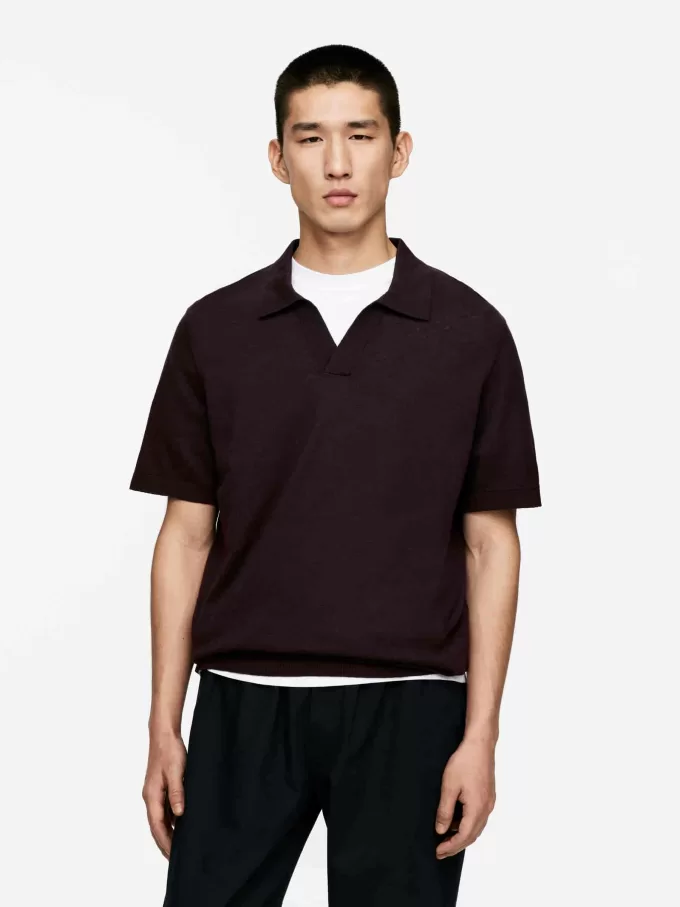 Poloshirt aus Baumwollleinen Poloshirt aus Baumwollleinen