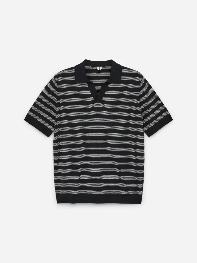 Poloshirt aus Baumwollleinen