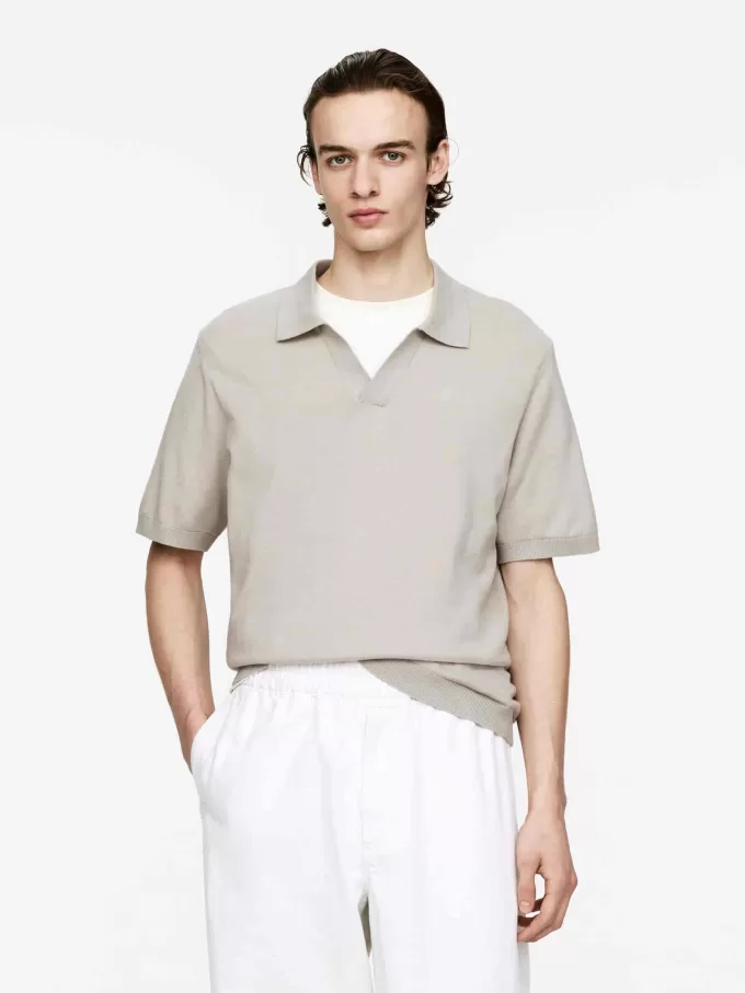 Poloshirt aus Baumwollleinen Poloshirt aus Baumwollleinen