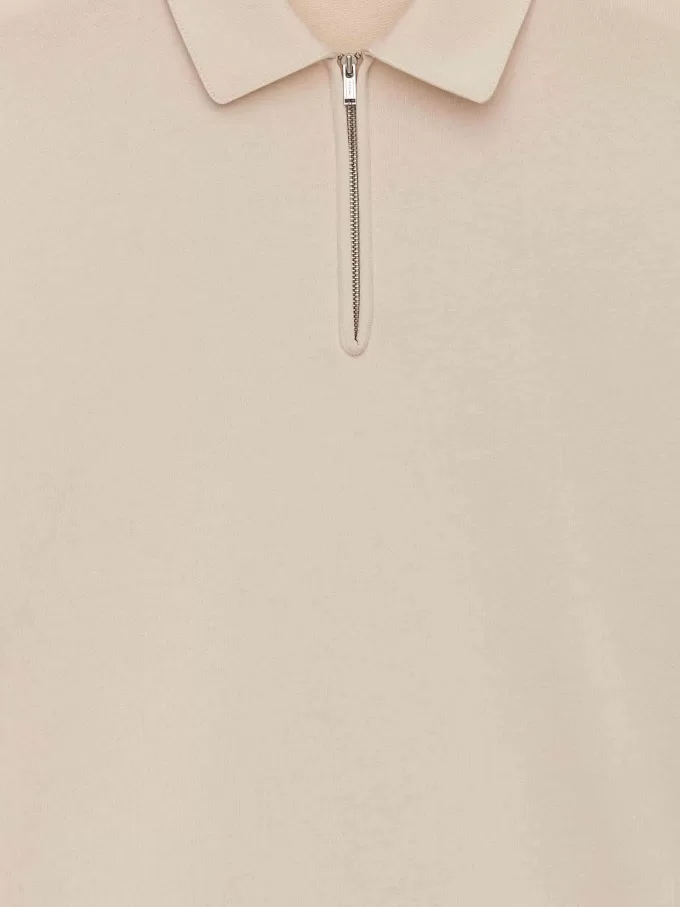 Poloshirt mit halbem Reißverschluss