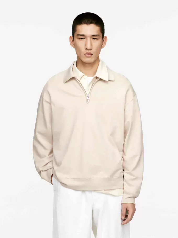 Poloshirt mit halbem Reißverschluss