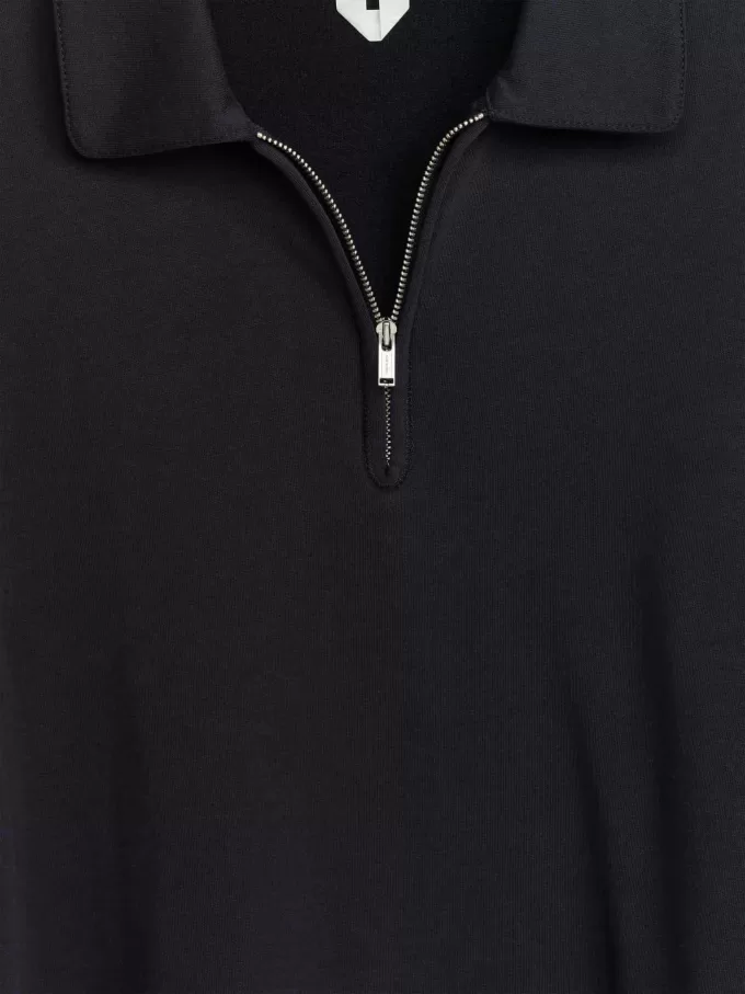 Poloshirt mit halbem Reißverschluss Poloshirt mit halbem Reißverschluss