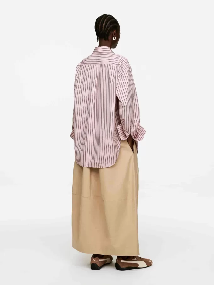 Popeline-Hemd mit entspannter Passform