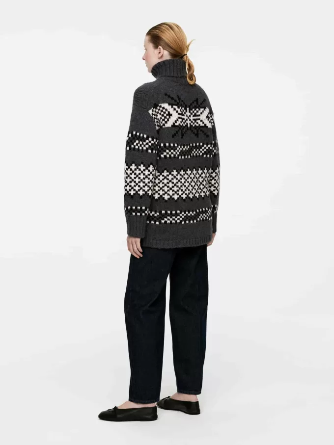 Pullover aus Woll-Alpaka-Jacquard