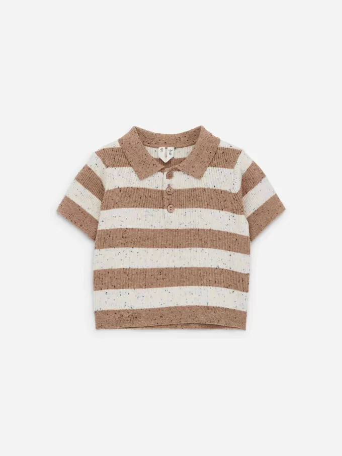 Rippstrick-Poloshirt