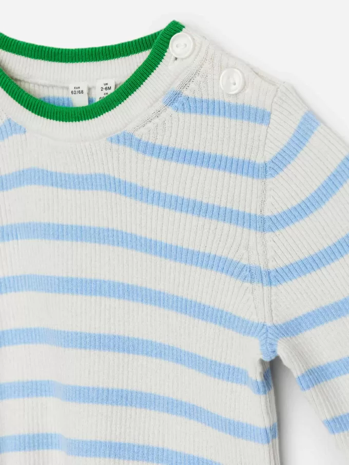 Rippstrickpullover für Neugeborene
