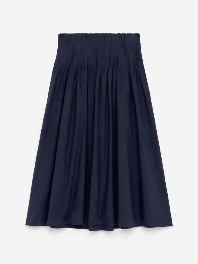 Rock aus Baumwolle mit Biesen