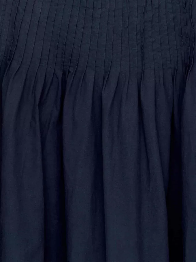 Rock aus Baumwolle mit Biesen