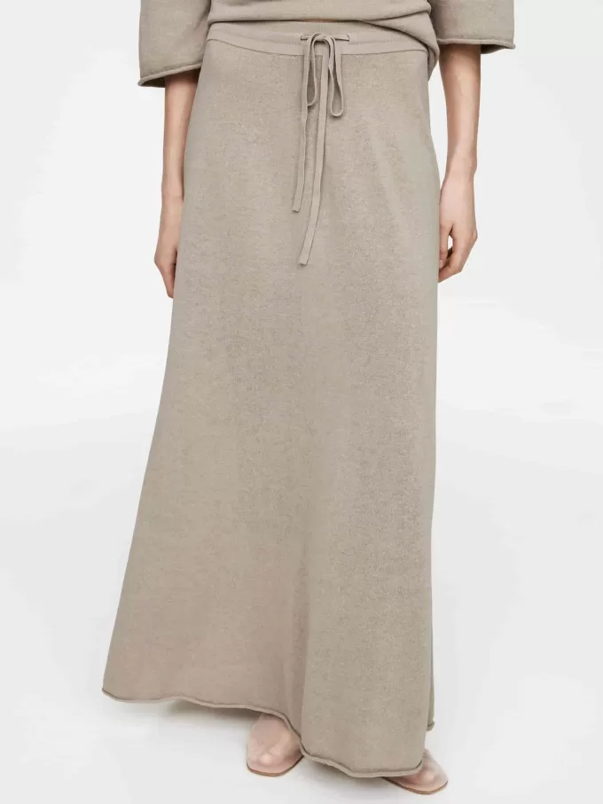 Rock aus Leinen-Baumwoll-Mischung