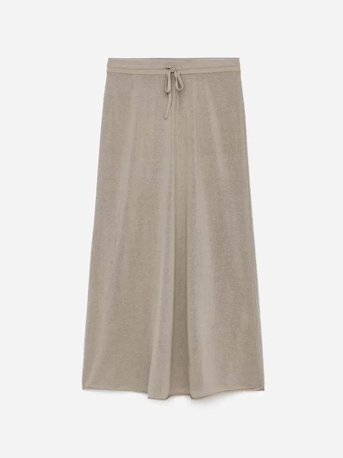 Rock aus Leinen-Baumwoll-Mischung