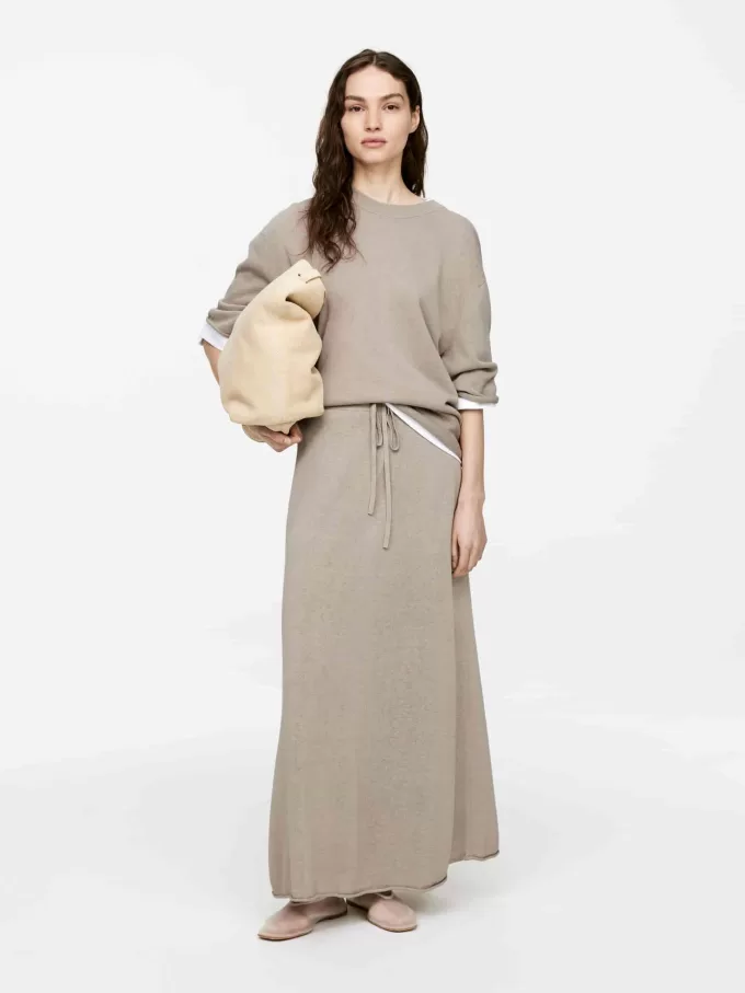 Rock aus Leinen-Baumwoll-Mischung