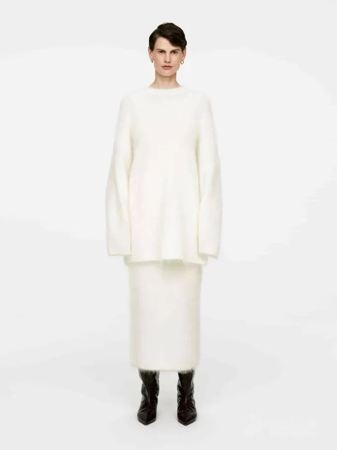 Rock aus Mohair-Woll-Mischung