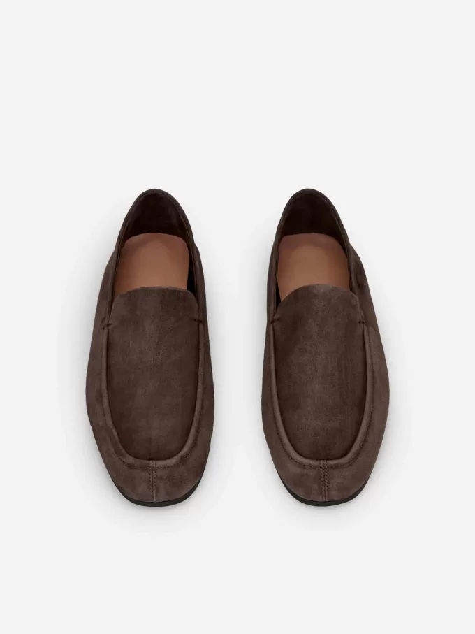 Schmale Wildleder-Loafer