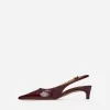 Slingback-Pumps aus Leder