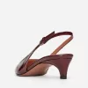 Slingback-Pumps aus Leder