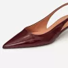 Slingback-Pumps aus Leder