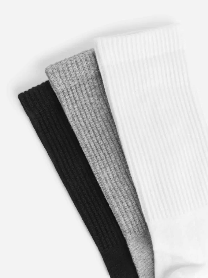 Sportliches Baumwollsocken-Set im 3er-Set Sportliches Baumwollsocken-Set im 3er-Set