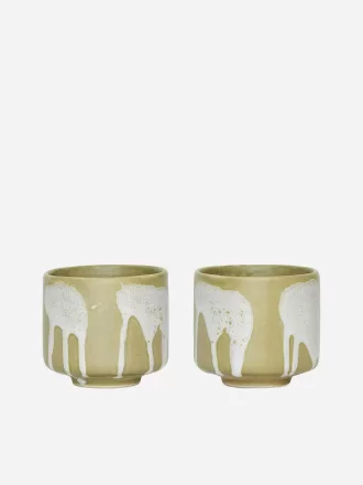 Steinzeugbecher im 2er-Set