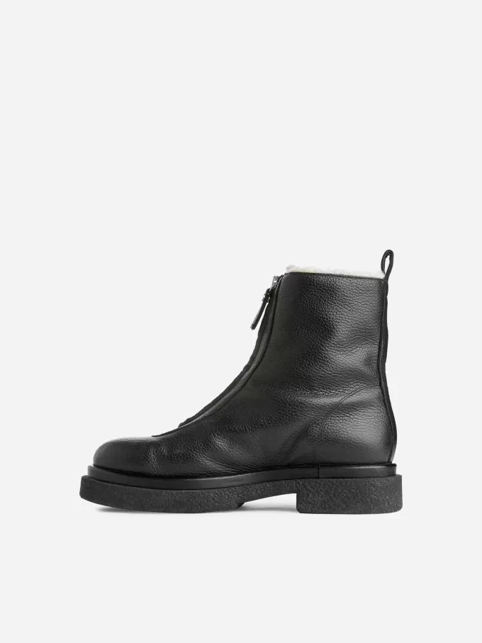 Stiefel aus Kunstpelzleder