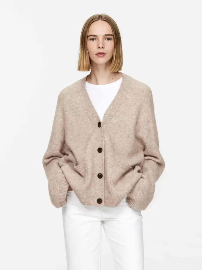 Strickjacke aus Woll-Alpaka-Mischung