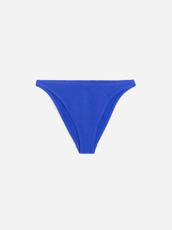 Strukturierter Bikini-Slip mit hoher Taille