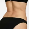 Strukturierter Bikini-Slip mit hoher Taille