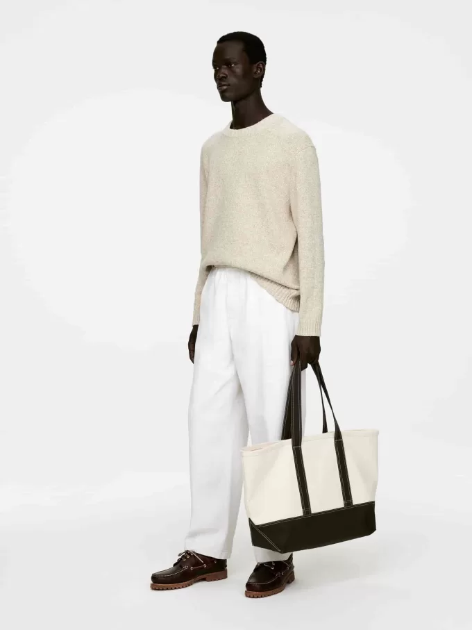 Strukturierter Pullover aus Baumwollmischung