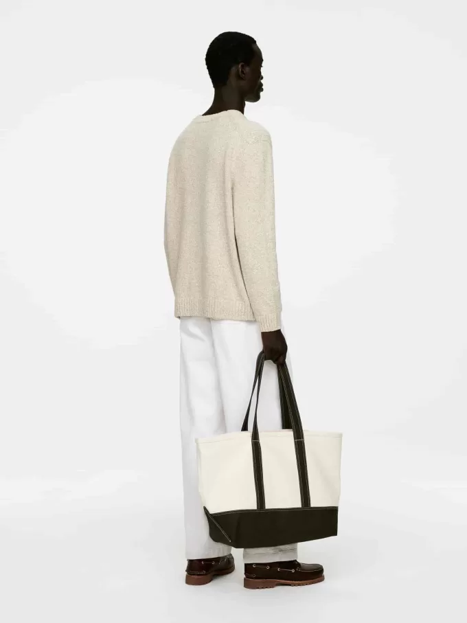 Strukturierter Pullover aus Baumwollmischung