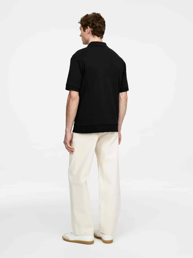 Strukturiertes Poloshirt